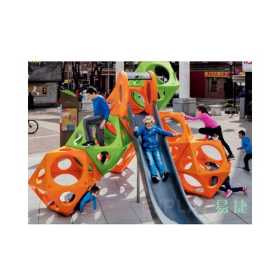 Plastic Outdoor Rock Climbing Plastic Slide Kids Playground Equipment Set